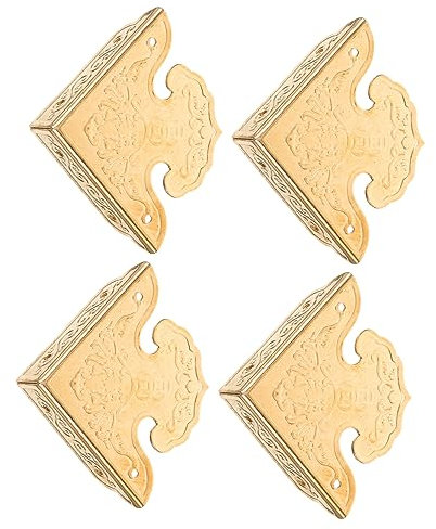 Yardwe 4stücke Teiliges Messing Eckenschutz Für Holzkisten Vintage Antik Schmuckkasten Kantenschutz Mittelalterliche Schutzecken Für Möbel Und Schränke