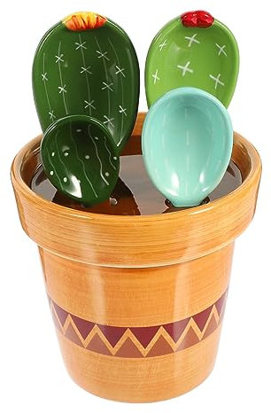 ABOOFAN Cuillères À Mesurer Élégantes En Forme De Cactus - Ensemble De Pâtisserie - Cuillère En Porcelaine - Mesure Précise - Rangement Facile
