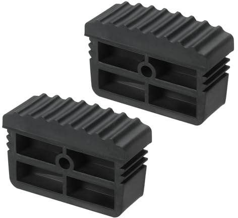 PATIKIL Embouts d'Échelle, Caoutchouc Antidérapants, Noir, 2 Pcs | Embouts d'Échelle, pour Pieds d'Échelle, Couvre-Butoirs de Sécurité de Remplacement pour Protéger l'Échelle,