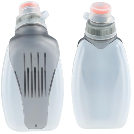 Rundago Sportliche Trinkflasche - 250ml, Laufflasche zum Laufen, Wandern und für Fitness - Wasserflasche mit Klipp zum Einhängen