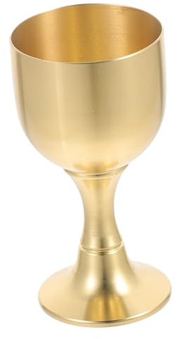 LABRIMP Calice in Ottone Vintage, Calice per Vino e Tè, Leggero e Facile da Pulire, per Cerimonie in Chiesa e Tavola Formale