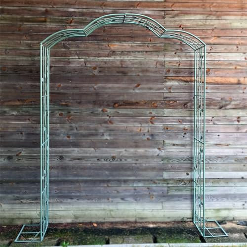 Extra großer Hochzeitsbogen, Metallbögen mit Sockel, Gartenspalier für den Außenbereich für Rasen, Hinterhof, Kletterpflanze, Zeremonie, Dekoration, Geburtstag ( Color : Green , Size : 160cm/63in )