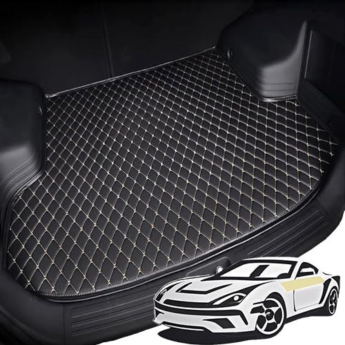 JUZELY Auto Leder Kofferraummatten für Ford Fiesta 2009-2016 (Sedan), Antirutsch Widerstandsfähig Leicht zu Waschen Kratzfest Kofferraumwanne Schutzmatte, Innenraum ZubehöR,A2