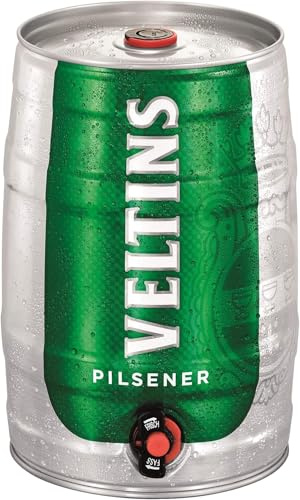 VELTINS Pilsener, Pfandfrei (1 x 5 l Partyfass) (Packung mit 5)