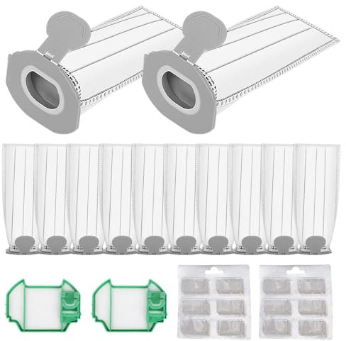 12 bolsas para aspiradora Vorwerk VK7 FP7 con 2 filtros, Vorwerk VK7 y FP7 Premium Filtertüten para Kobold