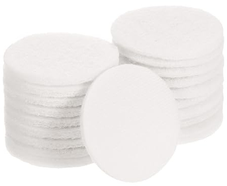 sourcing map 20 Stück 7,6 cm Nylon-Reifen-Scheuerschwamm, Körnung 2000, Scheuerschwämme, Reifen und Schlaufe, Oberflächenbehandlung, Bohrer, Schleifscheibe, Weiß