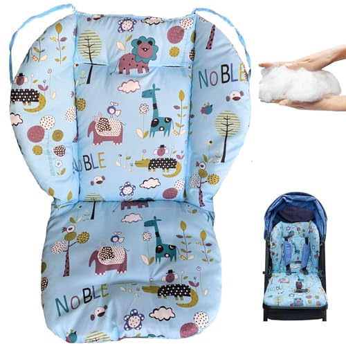 Coussin de chaise haute pour bébé couverture de chaise haute épaississement Coussin de poussette avec motif animal mignon tapis à chaise haute de coloration pour chaise haute enfant, siège à manger.