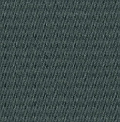 KT·EXCLUSIVE WALL FASHION – Vliestapete „Tweed“ – Klassisches Streifenmuster – 52 cm × 10 m – hochwertig & pflegeleicht – hergestellt in den Niederlanden (Dunkelblau-Türkis)