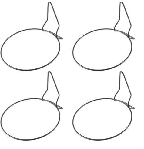 ZMdooreasy Metall-Blumentopf-Wandhalterung, Ringhalter, 4er-Pack, für den Innen- und Außenbereich, 15 cm, 17 cm, 21 cm, Schwarz (Dreieck von 17 cm)