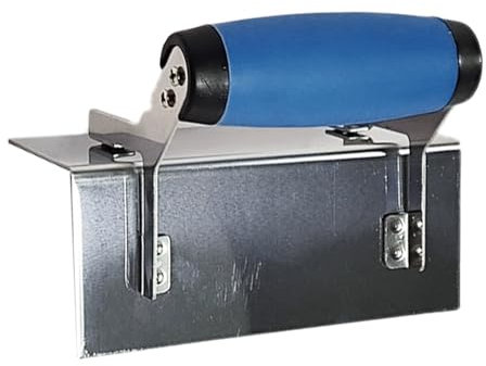 Cazzuola in acciaio inox per angoli interni/esterni, finitura liscia, con manico ergonomico per la pulizia delle pareti