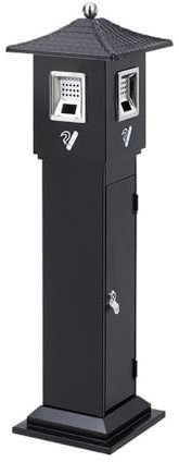 Huangj-0527 Standaschenbecher Schwarzer regendichter Ash ColumnHotel Ash Cigarette Butt Collection Vertical Mülleimer Außenaschenbecher