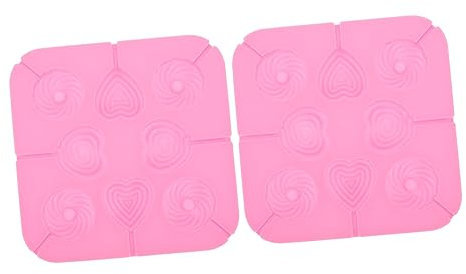 CIYODO Moule Silicone Bonbon Cœur Et Cercle Cavités Avec Bâtonnets Moule à Sucette Antiadhésif Pour Diy Gourmandises Festives