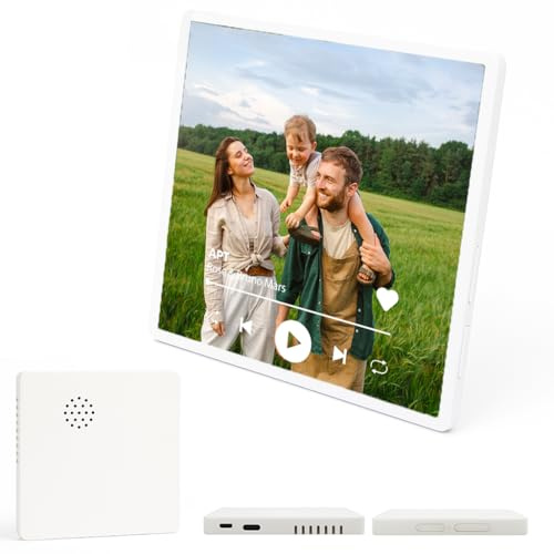 Mystery Pins Personalised Music Fridge Magnet That Can Play Songs - Print Your Photo - Customised Wedding Anniversary Birthday Gifts for Couples Women Men Mom Grandma Nan