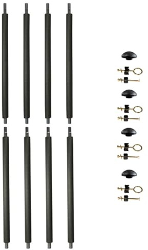 Poteau de Filet de sécurité Ø25mm pour Trampolines de Jardin Toutes Marques avec Mousse et visserie (Longueur Totale 215cm)