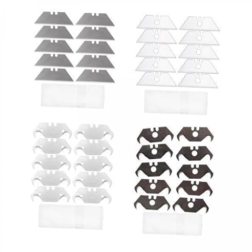 Lot de 2 couteaux utilitaires en acier carbone pour tapis et linoléum avec boîte de rangement