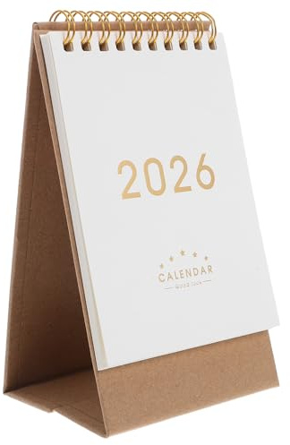 DIYEAH Monatskalender 2026 – Tischkalender zum Aufstellen – Akademischer Monatsplaner – Flip-Terminplaner – Doppeldrahtbindung fürs Büro