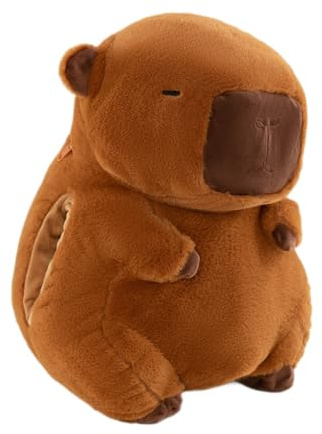 Xiyocadt Plüschtier Capybara Kuscheltier, Kuschelige Plüsch Handwärmer,Stofftier, Kopfkissen als Flauschiges Wärmekissen Plüschtier, für Bett, Auto und Winter Zuhause (30cm)