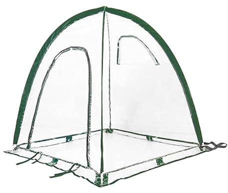Pequeña Casa Invernadero – Tienda Emergente de 92x92x100cm, Sala de Jardinería de Tela Oxford PU+PVC, Protector de Plantas con Ventana Transparente | Refugio de flores portátil ideal para interiores y