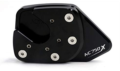 QSCTYG Motorrad SeitenstäNder for Honda NC750X NC 750X NC750 X Motorrad CNC-Fuß Seitenständer Pad Platte Vergrößerer Unterstützung Erweiterung 39