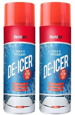 ZYBUX - Tetrosyl Europe De-icer Spray 2x 500ml for Car Windscreen - Fast Acting Melts Ice for Windows Snow Spray, Mirrors, Car Deicer, Defroster, Deicer Kit - Operates at 15°c, Prevents Re-freezing