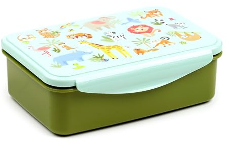 Puckator Porta Pranzo con Chiusura a Clip - Animali - Zooniverse