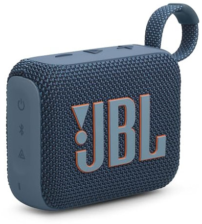 JBL Go 4 - Blau – Tragbare Bluetooth-Lautsprecher-Box mit JBL Pro Sound, tiefem Bass und Playtime-Boost-Funktion – Wasserfest und staubfest – 7 h Laufzeit
