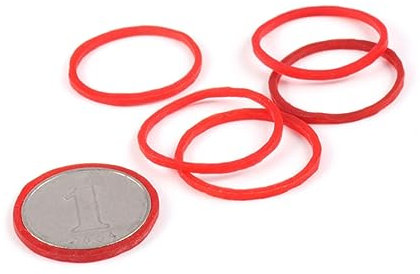 OFFSCH 500g Elastic Bands of Stretchable Vegetable Bands in Red for Kitchen Office Organization