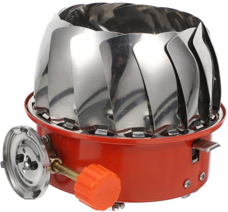 Milisten Portable Mini Lotus Furnace Windproof Camping Gas Stove Outdoor Cooking Range for Picnic Camping Food Heater