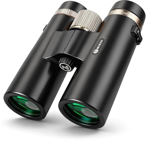 12x42 UHD Binoculars for Adults High Powered Waterproof Large View with Clear Vision & Compact Binocular Essentials for Hunting Camping Cruise Travel Bird Watching Sports