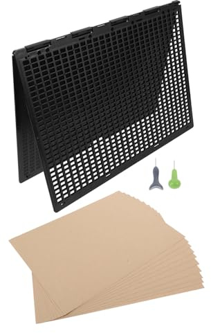 ERINGOGO Braille Riduce Affaticamento Lavagna 27 Righe 30 Celle in Plastica Portatile Migliora Precisione con Penna Stilografica per Ciechi Uso Domestico Educativo