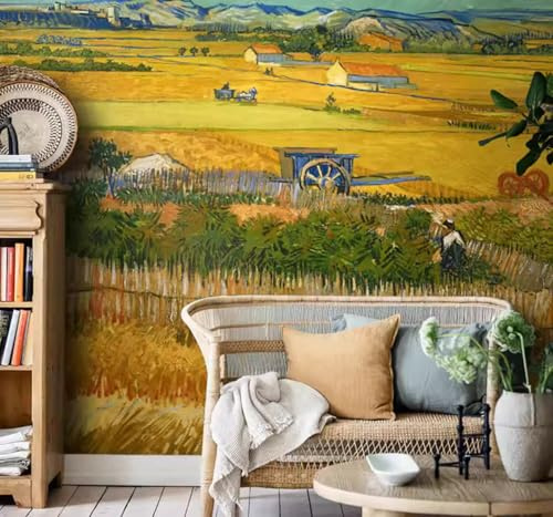 Handgezeichnet Retro Ländlich Landschaft Kunst 3D Tapeten Tapete Luxus Home Esszimmer Fototapete Effekt Wohnzimmer Schlafzimmer Kinderzimmer-430cm×300cm
