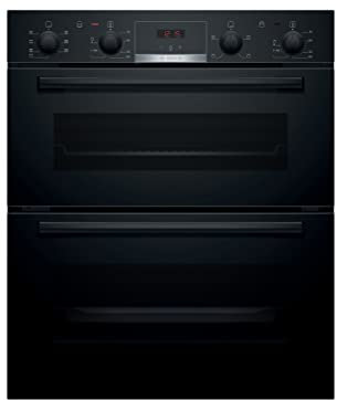 Bosch Home & Kitchen Appliances Bosch Serie 4 NBS533BB0B Built Under Double Oven - Black - A/B Rated