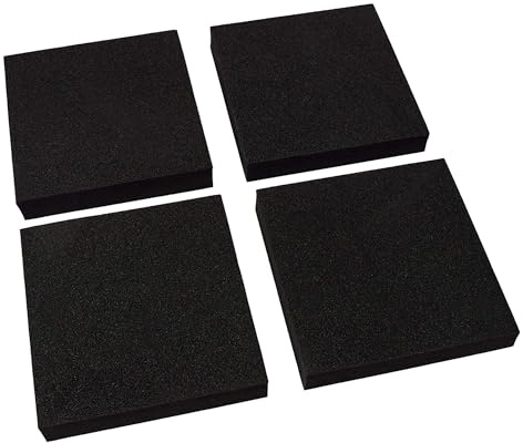 XCEL 4-Pack 6 x 6 x 1 Multi-Purpose Anti-Vibration Pads – Protection for Furniture & Appliances – Various Sizes and Thickness