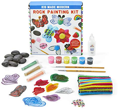Kid Made Modern Steinmalerei-Set – Kunstzubehör für Kinder ab 6 Jahren