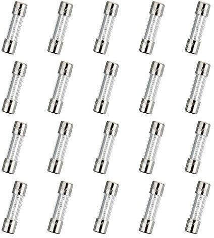 HUAREW T2.5AL250V 20 Pcs 5x20mm slow blow glass fuse 2.5A 250V 0.2 x 0.78 inch time delay fuse