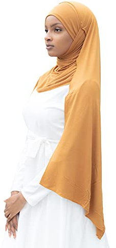 Lamis Hijab - Jersey Hijab de cobertura total HE300 (Moutarde)