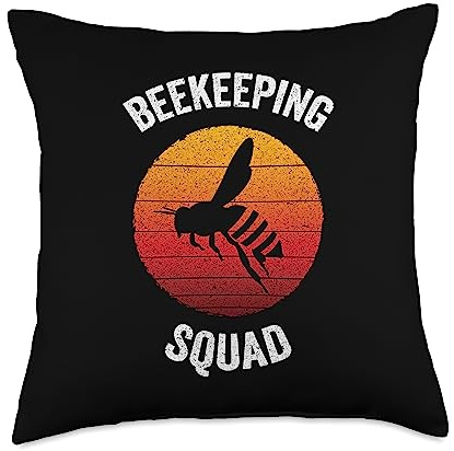Beekeeping Squad | Vintage Honey Bee Throw Pillow