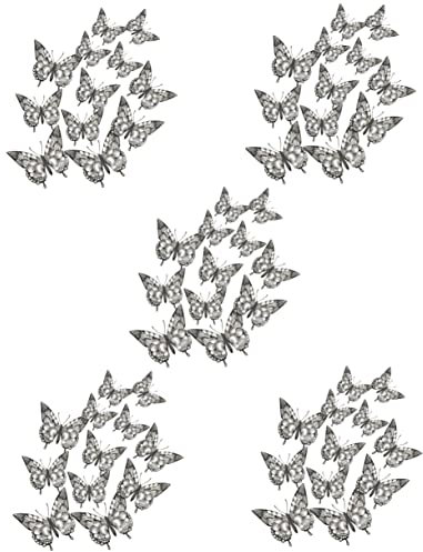 Garneck 120stücke Schmetterling Wandaufkleber Glitzernde Wandsticker Für Mädchenzimmer Dekorative Wandverzierung Simulierte Schmetterlings-dekoration Für Wohnräume
