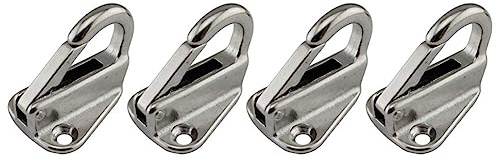 URFEDA 4 Stück Marine Grade Edelstahl 316 Fenderhaken Boot, Silber Haken Schnapphaken Fenderhalter Bootsfeder Kotflügelhaken Marine Hardware Boot Zubehör Werkzeug für Marine Wohnmobile