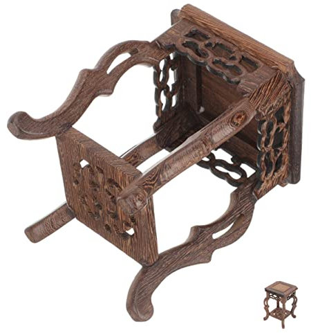 Yardwe Sgabello da scrivania in legno per piante in vaso in legno antico sgabello vintage per vaso per piante alzata tavolo per acquario supporto per mobili orientali supporto per vasi di fiori cinesi