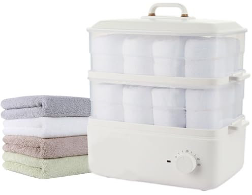 QUTBAG Secchio scaldasalviette, scaldasalviette a Vapore con Funzione temporizzata, scaldasalviette da Bagno Rimovibile con vaschetta raccogligocce e Piedini Antiscivolo per Il Bagno di casa 7L
