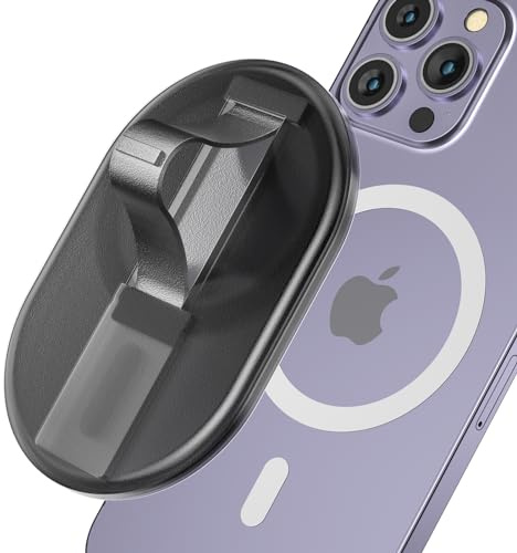 Magnetic Finger Phone Grip for MagSafe Stand,Phone Grip Strap Holder,Black | for Magsafe Phone Grip, Magnetic Phone Grip Holder Kickstand for MagSafe Stand, for iPhone 17 16 15 14 13 12 Series