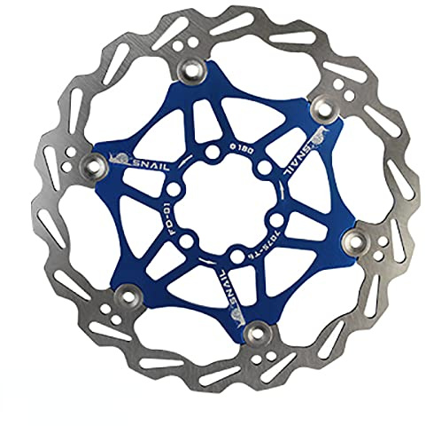 Blau Fahrrad-Bremsscheibe, Edelstahl-Bremsbelag, Wärmeableitungs-Scheibenrotor mit 6 Schrauben für Mountainbike(160mm)