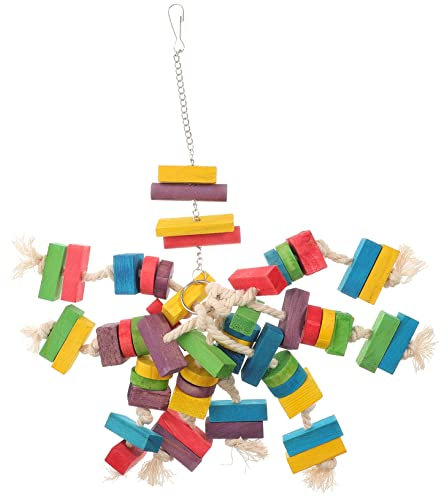 Wellensittich Spielzeug: Papagei Spielzeug Holz Vogelspielzeug HäNgend Kauspielzeug FüR Sittiche Und Papageien, Buntes Kletter- Und BeißSpielzeug FüR VöGel, 43cm