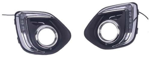 MEIZIYU Luci di marcia diurna a LED DRL adatte for Mitsubishi ASX 2013 2014 2015 Lampada diurna impermeabile fendinebbia bianca e ambra luci di marcia diurna per auto