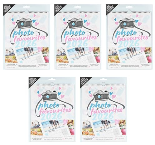 Fotokalender 2025, A4, zum Selbstgestalten, personalisierbar mit 1,8 x 1,2 m oder 2,1 x 1,5 m, Fotos einfügen – 5 Kalender