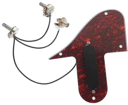 ifundom Mandolin Pickup Assembly Guitar Scratch Plate 3ply Laminated Pvc with High-output Double-coil Pickup for F-style Mandolin