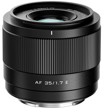 VILTROX 35mm f1.7 E, Objetivo con Enfoque automático de 35mm F1.7 para Montura E,APS-C Compatible con Sony a6500 ZV-E10 A6700 a7RII a7SIII a7IV a9 ZV-E1