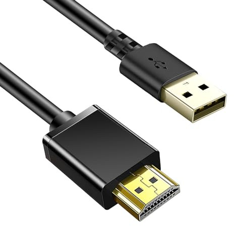 Herfair USB A to HD Adapter Cable(Only for Charging), HD Charging Cable Lead Wire 1.8m, USB 2.0 Type A Connector to HD Convertor