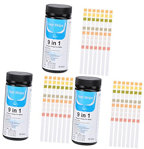TOPBATHY 3 Ensembles De Test Haute Sensibilité Bandes De Test De Qualité De L'eau Papiers D'analyse De L'eau Papiers De Test De Ph Papier D'essai De Ph Colorful 50 Pièces * 3